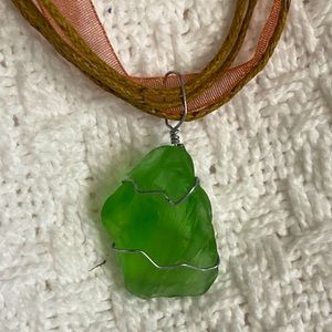 Handmade sea glass pendant
